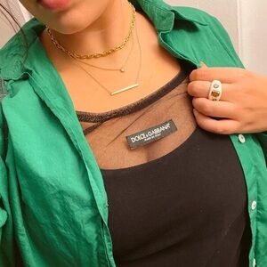 🦓 Dolce and Gabbana Black Mesh Tank Top 🦓